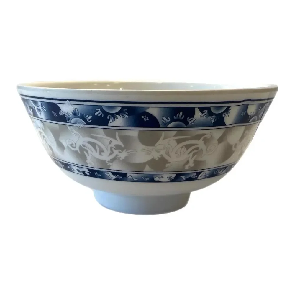 Thunder Group TAR-HONG Melamine 4.5” Rice Bowl – Blue & White
